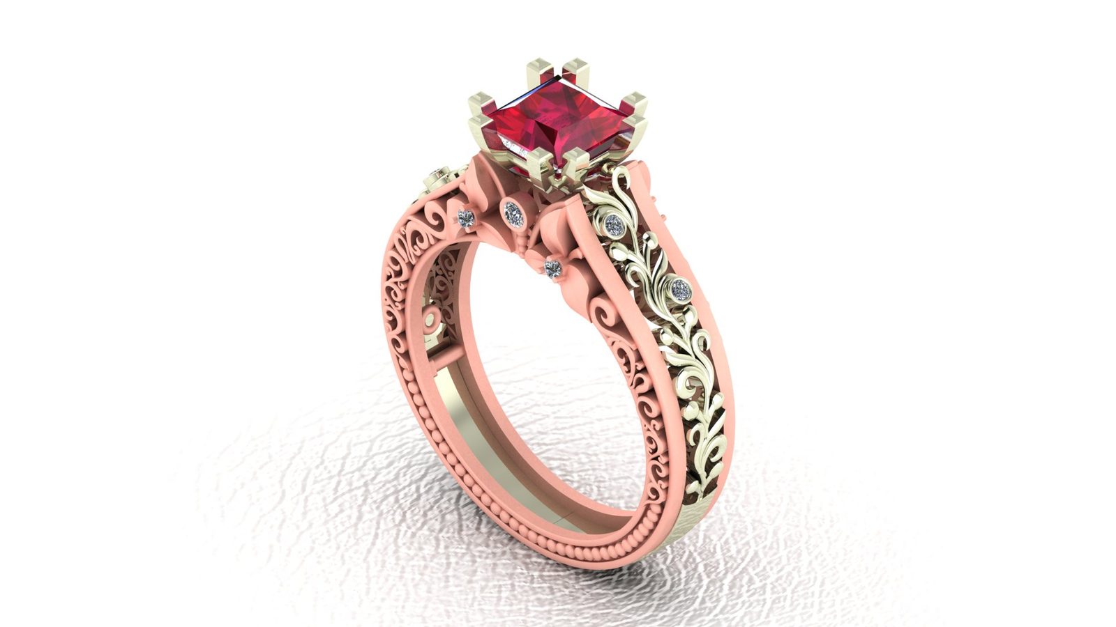 Royal Ruby Filigree Ring 151026