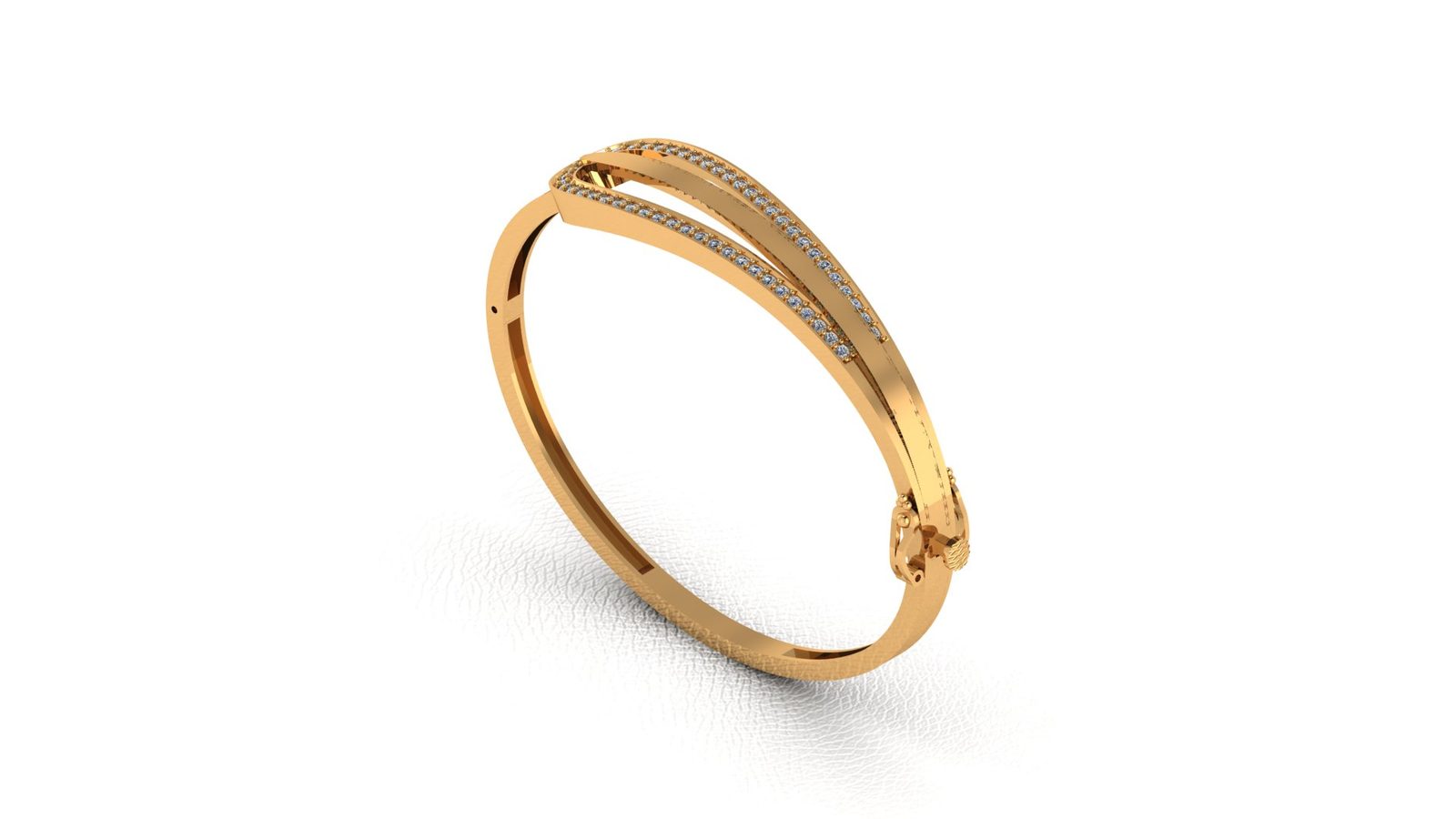 Luxury Crossover Gold Diamond Bracelet STL File 231026