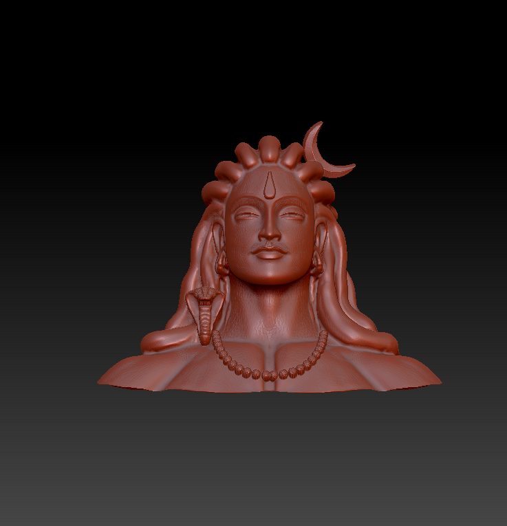 Adiyogi Shiva Bust Sculpture STL File 221026