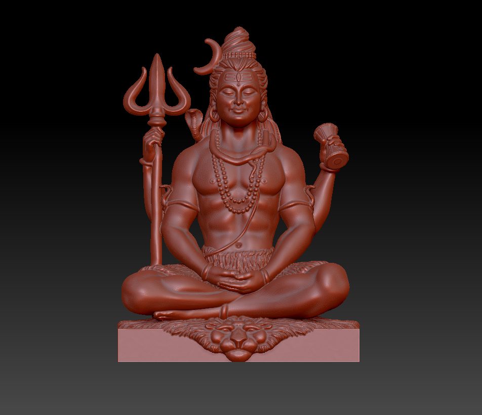 Divine Mahadev Meditation Statue 3D STL File 221026
