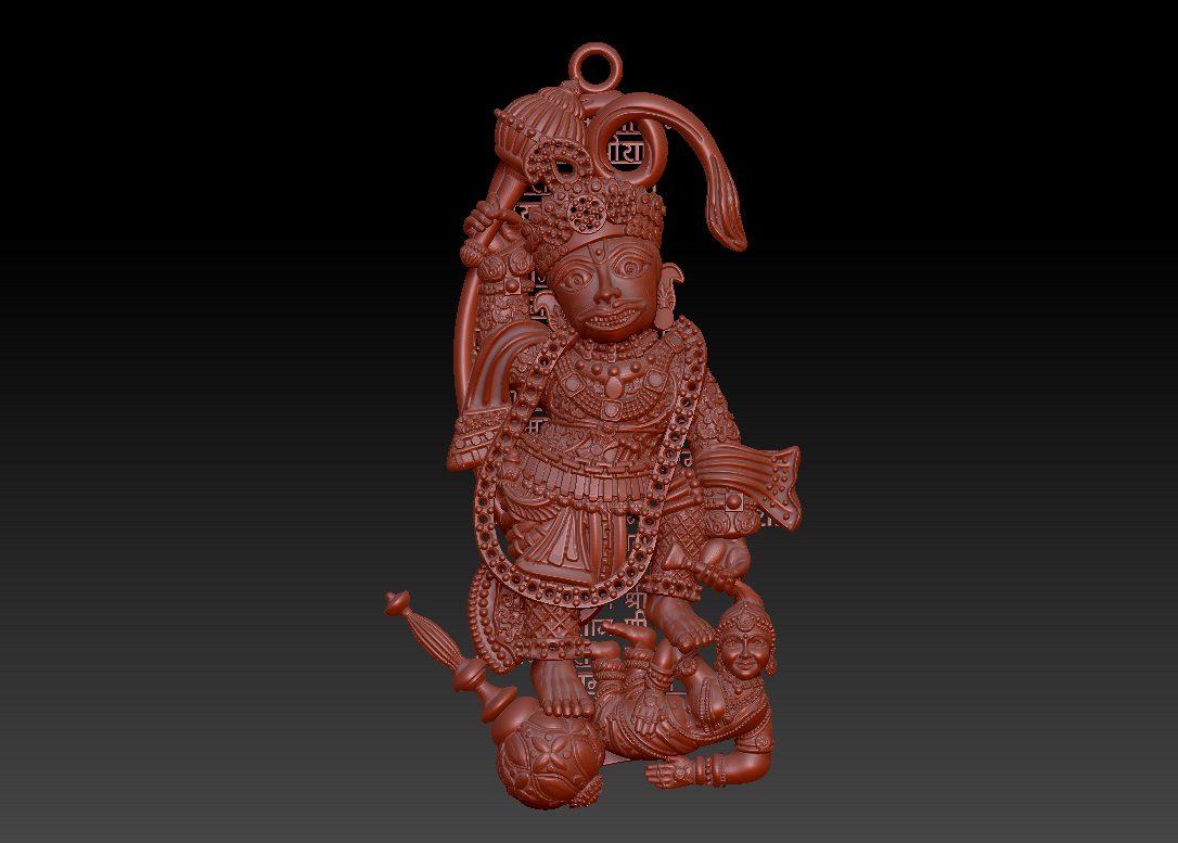 Premium Gold Lord Hanuman 000013
